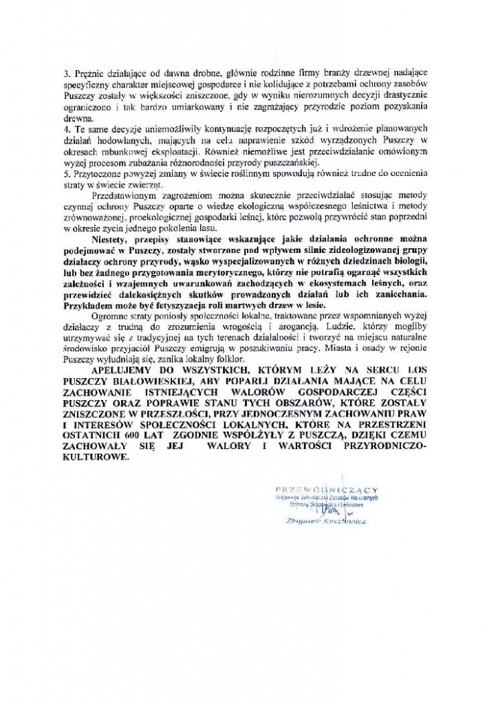 manifest w obronie Puszczy Białowieskiej _3